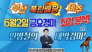 민병철의 6월2일 금요경마 최강분석!