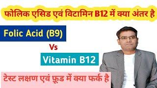 How to differentiate between Folic acid and vitamin b12 deficiency | Methylcobalamine Vs Folate B9