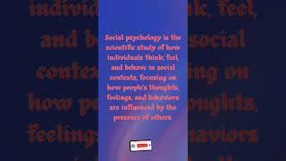 WHAT IS SOCIAL PSYCHOLOGY #selfcare #mentalhealth #mindfulness #socialpsychology