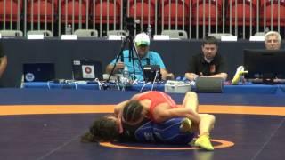 2016 JR World Championship FW55kg Olena Kremzer (UKR) vs S  Ahmadova (AZE)