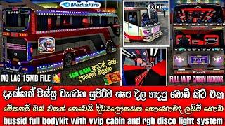 bussid bodykit with vvip cabin and disco light system| vvip cabin ,තොරන් වගේ ලයිට් සහිත බොඩි කිට් එක