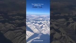 The window seat view of Delhi To Ladakh️ #lehladakh #lehfightview #ladakhflightview #pangonglake