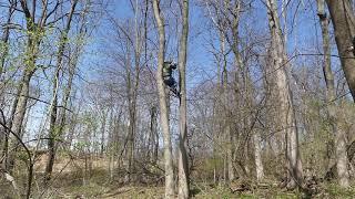 5lbs of gear climb 30' up then down in 5 minutes easy with preset paracord loop SRT/ SRS climbing