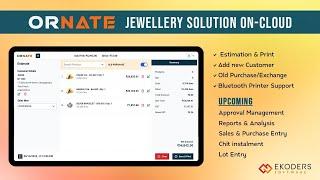 ORNATE | New Product Launch | Ekoders Software | Cloud Solution for Jewellery | Latest Technology