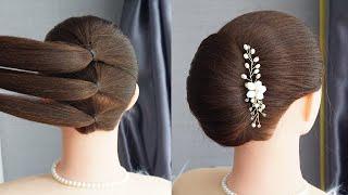 Simple French Bun Hairstyle Step By Step