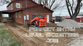 DRIVEWAY EXTENSION! PERFECT JOB FOR SKIDSTEER PRACTICE. KUBOTA 75-2