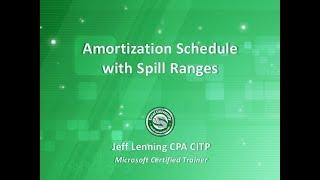 Amortization Schedule with Spill Ranges