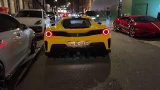 Straight piped Ferrari 488 Pista Acceleration Exhaust sound