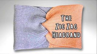 The ZIG ZAG Headband | Tunisian Crochet Knit Stitch Tutorial