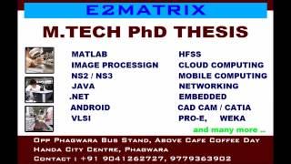 MATLAB Thesis, M.tech, PhD Thesis Ns2 Thesis Image Processing Thesis in Amritsar