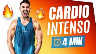  RUTINA para BAJAR de PESO en CASA (desde 4 MINUTOS) - CARDIO INTENSO (HIIT TABATA)