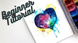 Try Watercolor For The First Time - Paint A Heart In Watercolor