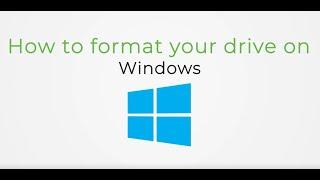 How to Format your Seagate Drive in Windows