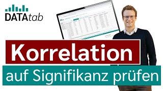 Korrelation auf Signifikanz prüfen