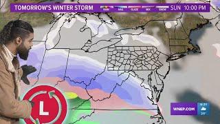 Winter storm passes to our south to start this first full week of 2025