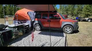 Honda Element camping setup day 1