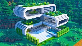 Minecraft Moderne Villa bauen 1.20 Tutorial - Modernes Haus bauen in Minecraft Survival Tutorial