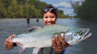 This RIVER is LOADED with SALMON (nonstop action)