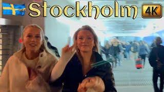 Sweden: Stockholm Night Walk in Old Town | 4K