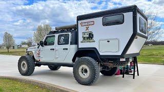 My ULTIMATE Jeep Gladiator Pop Up Truck Camper is Done! FIRST WALK THRU