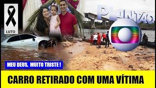 Carro com vitima dentro é retirado do fundo rio Tocantins - Queda da ponte