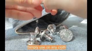 Jean Replacement Metal Buttons, No Sew Button Pins, Instant Buttons Jeans Make Jeans Waist Smaller