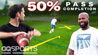 Can an Average Guy Throw 50% NFL Pass Completion? | Above Average Joe | GQ Sports