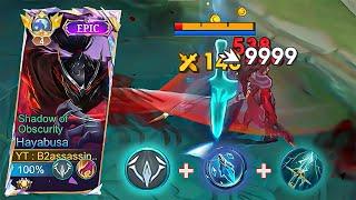 THANK MOONTON FOR NEW BUILD & EMBLEM HAYABUSA 1HIT -Mobile Legends