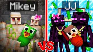 Mikey POOR vs JJ RICH Mob Family in Minecraft (Maizen)