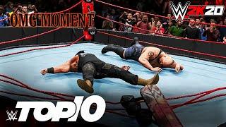 Top 10 OMG MOVES in WWE 2K20 by PRINXE GAMING