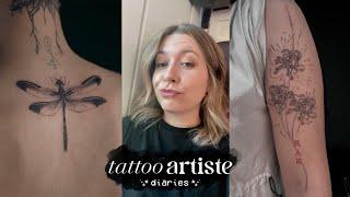 Une semaine d'automne en tant que tatoueuse !!  Tattoo Artist Diaries - Anemone #tatouage