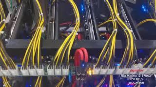 Rig Mining 12*RX5700XT asus b250 mining dgminer