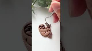 Sloths! Tried something different: using the 2mm Bead Roller to shape both flowers and leaves!