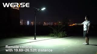 400W Dusk to Dawn Solar Panel Street Light with Motion Sensor and Remote Control