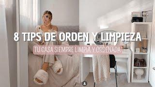 8 TIPS de ORDEN y LIMPIEZA en CASA (TU CASA SIEMPRE LIMPIA Y ORDENADA) ️Jessi Franquet️