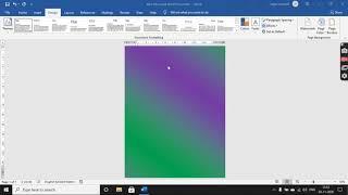 APPLYING GRADIENT PAGE COLOR IN MS WORD