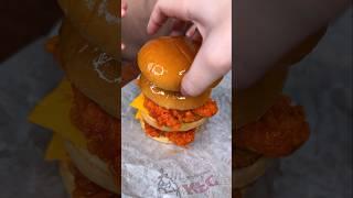 How to share double FRIED chicken BURGER with your sibling properly?️| CHEFKOUDY