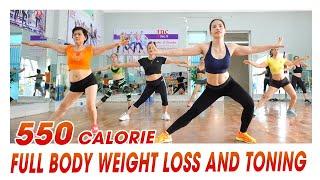 550 Calorie Aerobic Workout: Full Body Weight Loss And Toning | EMMA Fitness