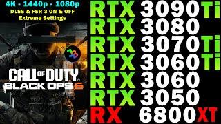 CoD Black OPS 6 Beta | RTX 3090 Ti, 3080, 3070 Ti, 3060 (Ti), 3050 | RX 6800 XT | 4K - 1440p - 1080p