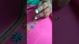 aari work French knot design 8