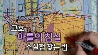 [그리기 쉬운 명화] 고흐 아를의 침실 (1) 원근법