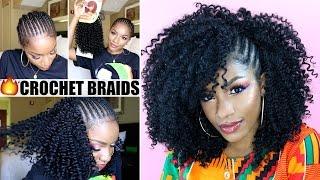 Crochet Braids w/ Exposed Side Braids Tutorial! Outre 3C Whirly