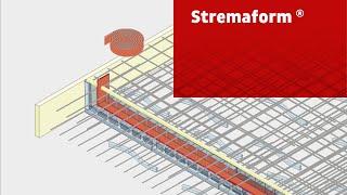 Stremaform® for construction joints in concrete with coated metal water stop - transition slab/wall