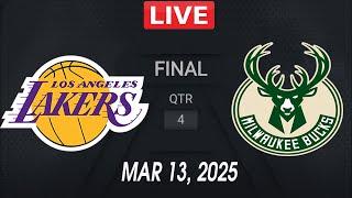 NBA LIVE! Los Angeles Lakers vs Milwaukee Bucks | March 13, 2025 | NBA Season LIVE! 2K25