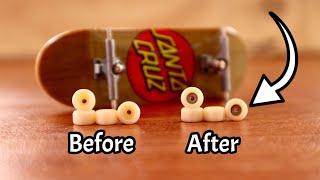 I Put Bearings Inside TECHDECK Wheels!!?