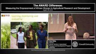 Vicki Wilde - "Measuring the Empowerment of African Women in Agricultural R & D"