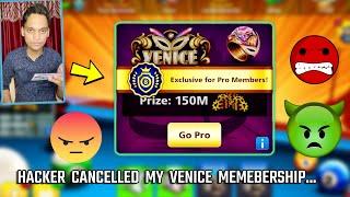 THE CRAZY HACKER IN 8 BALL POOL HACKED MY VENICE PRO MEMEBERSHIP..(what's happening?)