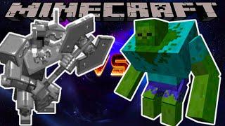 FERROUS WROUGHTNAUGHT VS MUTANT ZOMBIE - MINECRAFT 1.16.5 (MOB BATTLE)