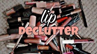 LIP DECLUTTER // bullet and liquid lipsticks, lip glosses, lip balms, lip liners