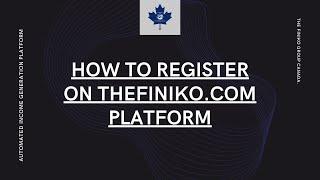 1. Registration to Finiko